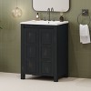 MOEPISY 24x18x34 Inches Vintage Style Small Bathroom Vanity Combo with Ceramic Sink, 2 Soft-close Doors, Espresso - 2 of 4