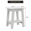 End Table, Rustic Side Table with Storage Shelf, Small Center Table, 2 Tier Accent Table, Narrow Night Stand - 2 of 4