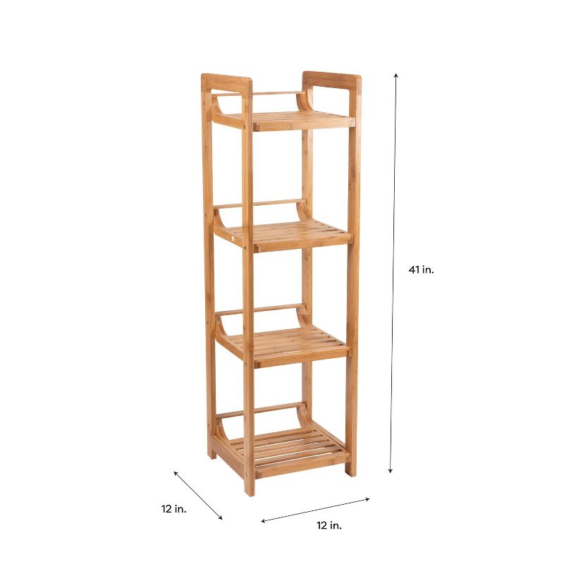 4 Tier Lohas Collection Tower Brown - Organize It All, 5 of 6