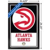 Trends International NBA Atlanta Hawks - Logo 21 Framed Wall Poster Prints - 3 of 4