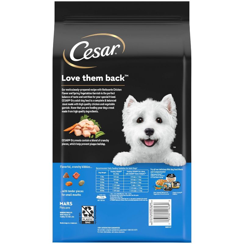 Cesar Rotisserie Chicken Flavor with Spring Vegetable Garnish Small Breed Adult Dry Dog Food, 3 of 14