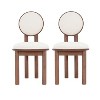 Christopher Knight Home Mara Contemporary Upholstered Rubberwood Armless Dining Chair (Set of 2) - 2 of 4