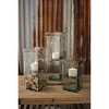 Square Glass and Metal Candle Hurricane – Large 19" Tall by Kalalou - 3 of 3