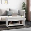 vidaXL Coffee Table White Engineered Wood Medium Coffee Table - 3 of 4