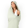 Comfy Cubs Muslin Adult Hooded Towel - Large, Absorbent Hooded Bath Towels for Adults, Stylish Towel with Hood - 2 of 4