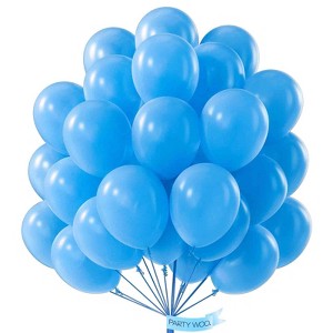 PartyWoo Balloons Sky Blue Pearl Light 12 Inch 50 pcs - 1 of 4