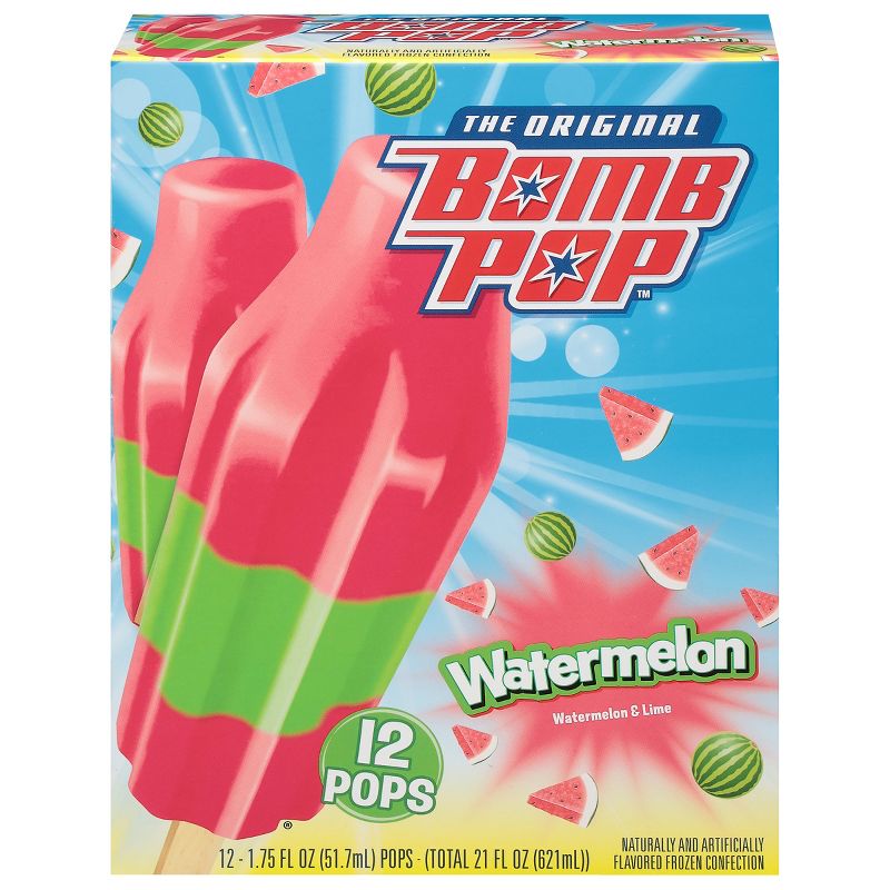 The Original Bomb Pop Frozen Watermelon Pops - 21oz/12ct, 1 of 5