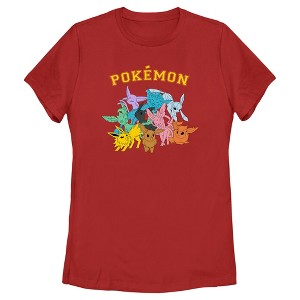 Women's Pokemon Colorful Eeveelutions Animals T-Shirt - 1 of 4