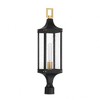 Savoy House Glendale 1 - Light Post Light in  Matte Black/Weathered Brushed Brass - 3 of 3