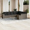 vidaXL Garden Sofa Set Grey, Dark Grey - 2 of 4