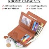 BEAFUP Women's Genuine Leather Wallet,Compact Size Wallet, RFID Blocking,with 14 Slots and 2 Zippered Pockets & Zipper Coin Pouch - 4 of 4