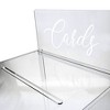 OnDisplay 10" Luxe Acrylic Clear Wedding Card Money Box w/Hinged Lid and Removable Sign - 4 of 4