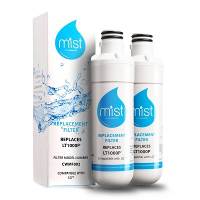 Mist Replacement Refrigerator Water Filter for LG LT1000P, MDJ64844601, Kenmore 46-9980 (2pk)