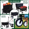 YONWAY Multi-Use Bag Collapsible Foldable Wagon Cart Beach Wagon,Heavy Duty Utility Cart for for Camping ,3pcs plastic Liner bag /Cover - 2 of 4