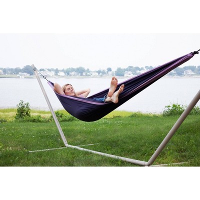 Makena Light and Dark Purple Nylon Double Camping Hammock