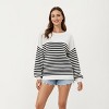 Anna-Kaci Women's Striped Knit Pullover Sweater with Relaxed Fit and Ribbed Hem - 3 of 4