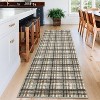 Washable Runner Rug, Modern Geometric Striped Non Slip Low Pile Carpet for Kitchen or Laundry Room - 3 of 4
