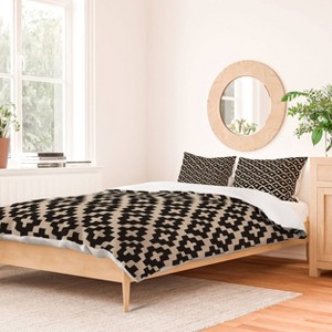 Deny Designs Full/Queen Holli Zollinger Linen Duvet Cover and Pillow Sham Black - 1 of 4