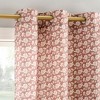 No. 918 1pc 40"x63" Talia Floral Print Semi-Sheer Grommet Curtain Panel Dusty Terracotta - 2 of 4