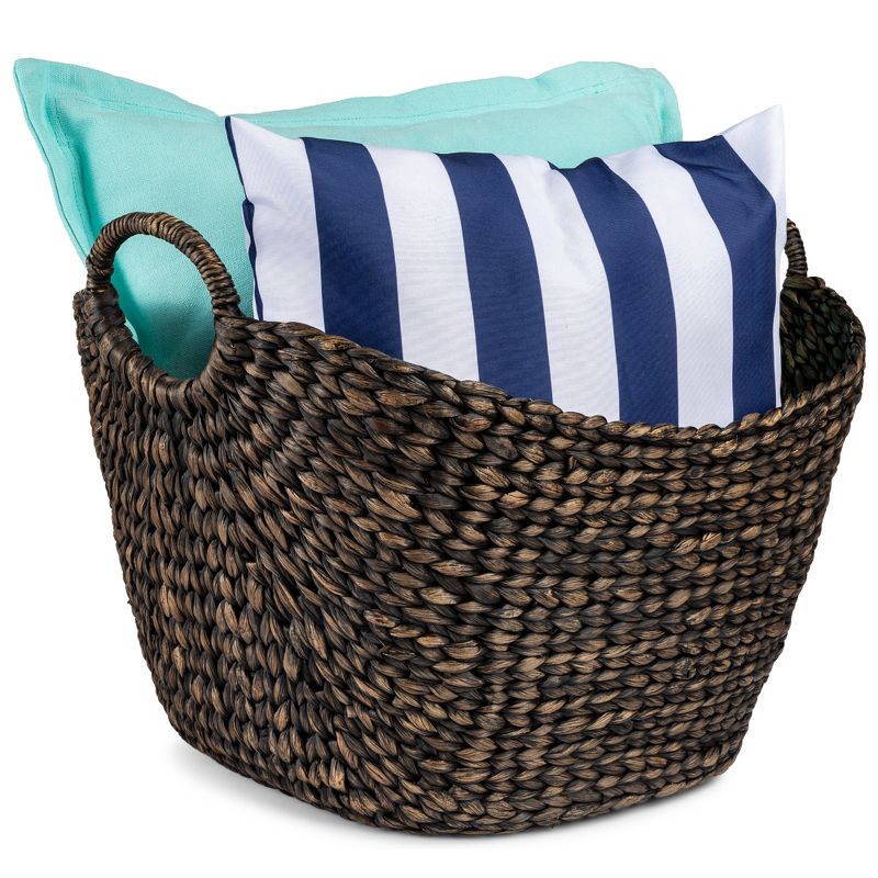 Best Choice Products Portable Large Hand Woven Wicker Braided Storage Laundry Basket Organizer w/ Handles, 1 of 11