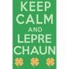Juniors Womens Lost Gods St. Patrick's Day Keep Calm and Leprechaun Retro T-Shirt - 2 of 4