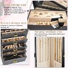 Large Lockable Leather Jewelry Box with Mirror, Huge Organizer Storage Case for Necklaces, Earrings, Rings, Bracelets - 3 of 4