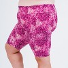 Calypsa Women's Chlorine Resistant High Waisted Long Bike Swim Shorts Plus Size - 3 of 4