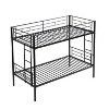 NicBex Twin Over Twin Bunk Bed with Safety Guardrails,Metal Loft Bed with 2 Ladders for Bedroom,Convertible Bunkbeds,White/Black - 4 of 4