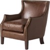 Genuine Leather Single Sofa Chair with Rubber Wood Legs - 4 of 4