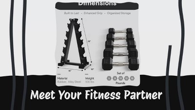 BalanceFrom Fitness Signature Steel Rubber Encased Hex Textured