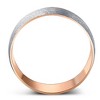 Pompeii3 14k Rose & Black Gold 7MM Flat Comfort Fit Mens Brushed Wedding Band - 3 of 4