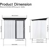 Acekool 5x3 Ft Outdoor Storage Shed with Floor, Lockable Double Doors, Sloped Roof, Vents, Waterproof Metal Tool Shed for Garden & Patio - 3 of 4