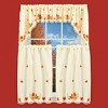 Collections Etc Embroidered Scrolling Autumn Leaves Window Curtains - 3 of 3