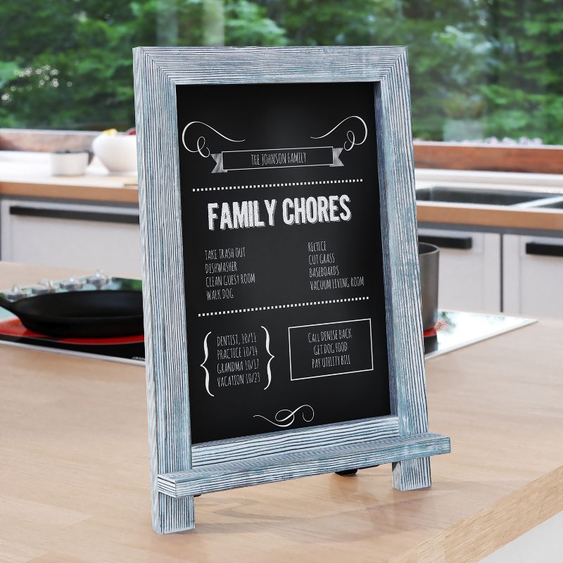 Merrick Lane Set of 10 Wall Mount or Tabletop Magnetic Chalkboards with Folding Metal Legs, 2 of 12