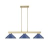 Cobalt 3-Light Billiards Light with Conical Metal Shades - Perfect for Game Rooms - 4 of 4