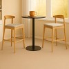 Mid-Century Modern Design Solid Wood 24" Counter Stools ,Upholstered Counter Stools with Wood Legs for Kitchen Island Dining Room Bar-Tanpinhause - 4 of 4
