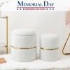 Comfortable Round Upholstered Storage Ottoman - 4 of 4