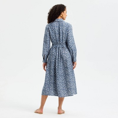 Women’s Long Sleeve Button-Down Midi Shirtdress – Universal Thread