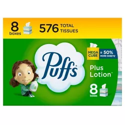 Puffs Plus Lotion Facial Tissue - 8pk/72ct