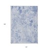 Sky Blue And Denim Blue Floral Washable Indoor Outdoor Area Rug - 3 of 4
