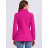 INSPIRE CHIC Women's Work Office Winter Overcoat Single Breasted Point Collar Pea Coat - 4 of 4