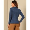 INSPIRE CHIC Women's Lapel Collar Long Sleeve Faux Suede Work Office Blazer - 3 of 4