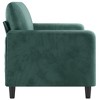 vidaXL 2-Seater Sofa Dark Green 55.1 in. Velvet - 4 of 4
