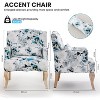 EROMMY High Back Floral Accent Chair for Living Room,Upholstered Wingback Chair w/Pillow, Comfy Armchair w/Wooden Legs - 3 of 4