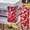 tag Pinwheel 10oz Red Drinking Glasses - Everyday Drinkware, Dishwasher-Safe, 2.5" x 2.5" x 6" - Set of 4 - 2 of 2