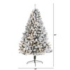 Nearly Natural 7-ft Flocked West Virginia Fir Artificial Christmas Tree with 350 Clear LED Lights - 2 of 4