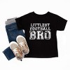 The Juniper Shop Littlest Football Bro Toddler Short Sleeve Tee - 2T - Black - 3 of 4