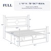Allewie Metal Platform Bed Frame with Victorian Vintage Headboard and Footboard/Mattress Foundation/Under Bed Storage/No Box Spring Needed/Noise-Free/Easy Assembly - 2 of 4
