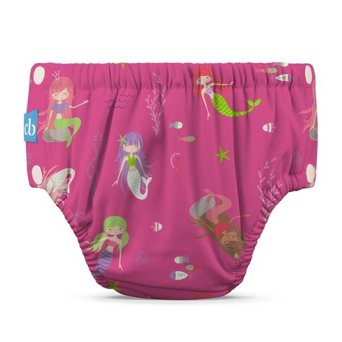 Charlie Banana Reusable Swim Diaper Snaps - L - Mermaid Zoe