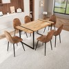 NicBex Dining Table Set for 6 Modern Dining Table with MDF Tabletop, Metal Frame and 6 Suede Chairs for Kitchen - 3 of 4